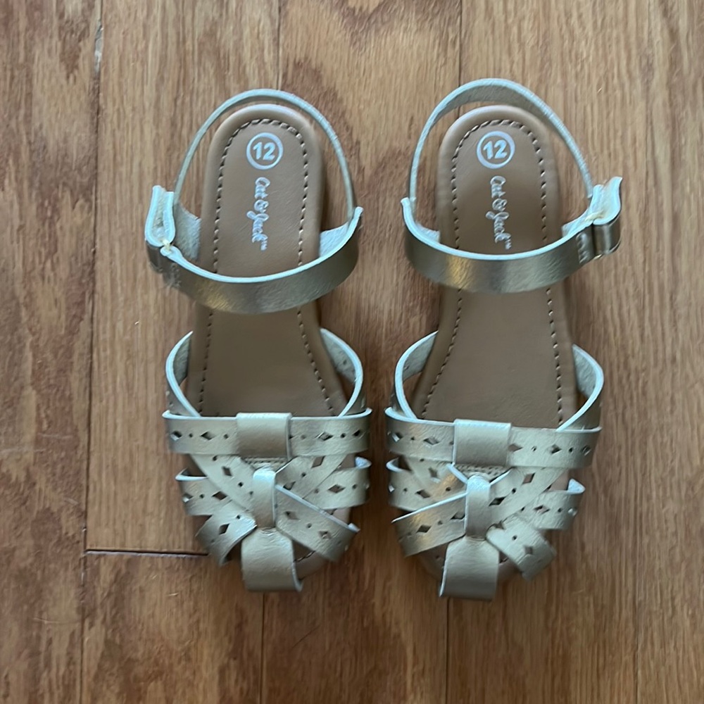 Cat & Jack Gold Sandals - Size 12